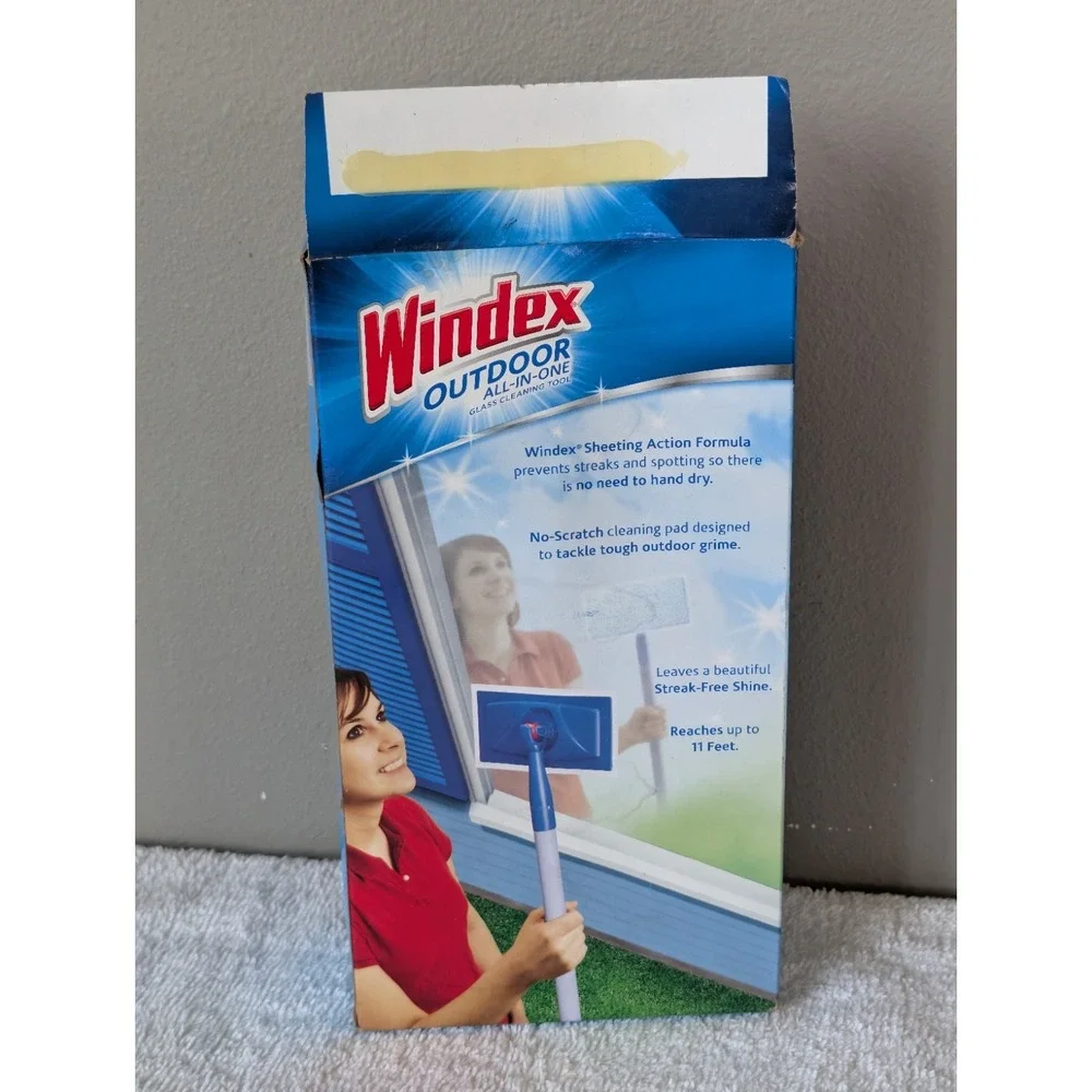 Windex Outdoor All-In-One Glass Cleaning Tool Starter Kit New Open Box